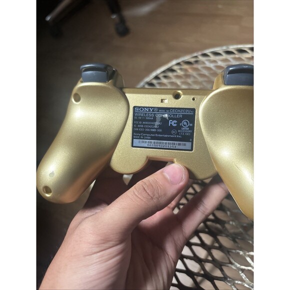 OEM Sony PlayStation 3 PS3 DualShock 3 Gold Wireless Controller CECHZC2U Tested - Picture 5 of 8